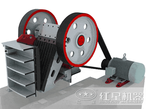 鄂式破碎機的工作原理圖 鄂式破碎機的工作原理圖