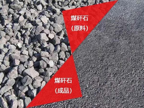 煤矸石破碎前后效果對(duì)比 煤矸石破碎前后效果對(duì)比