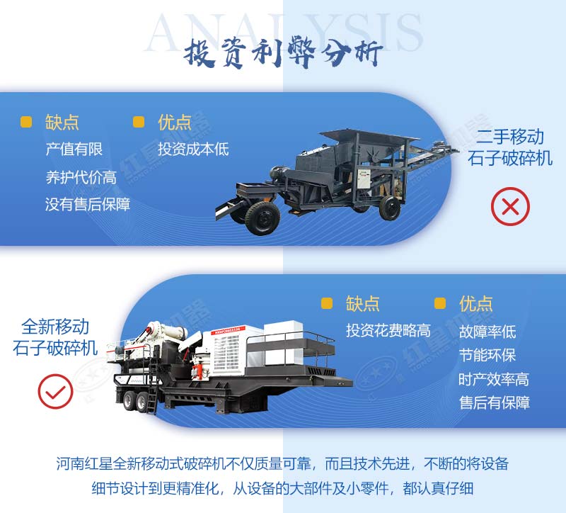 以二手移動碎石機為例，二手打石機不建議入手