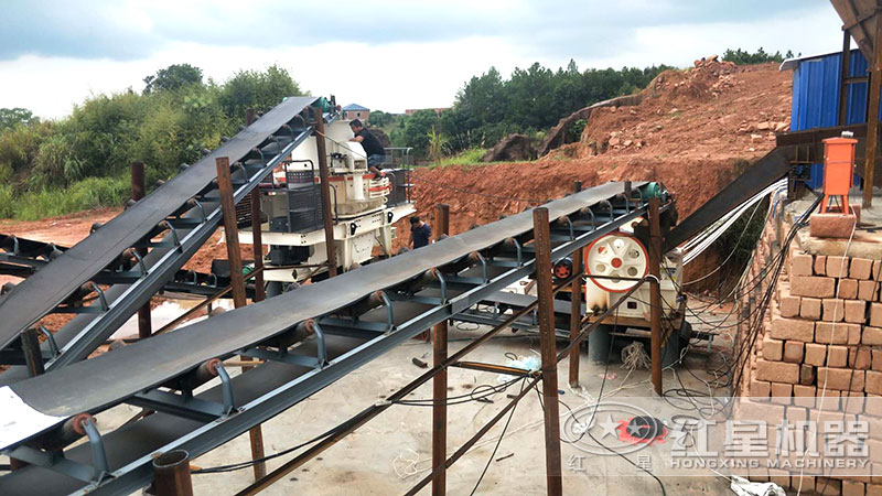 1060破碎機(jī)搭配制砂機(jī)破碎軟性石料，日產(chǎn)量3230噸