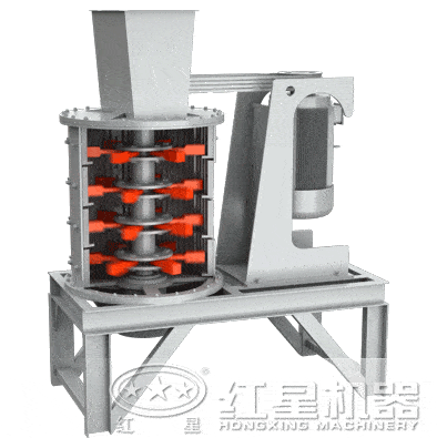 立式復(fù)合破碎機工作原理圖