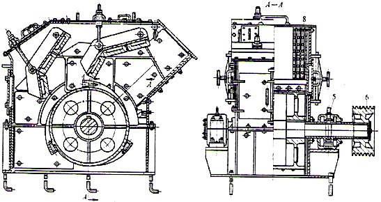 煤矸石單段破碎機原理示意圖 煤矸石單段破碎機原理示意圖