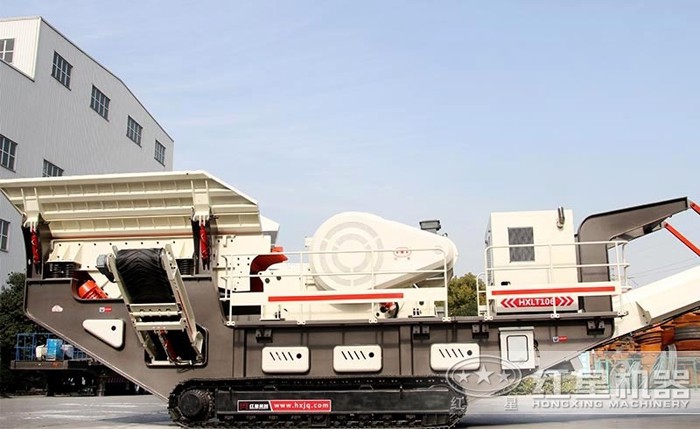 履帶式可移動的大型石塊粉碎機 履帶式可移動的大型石塊粉碎機