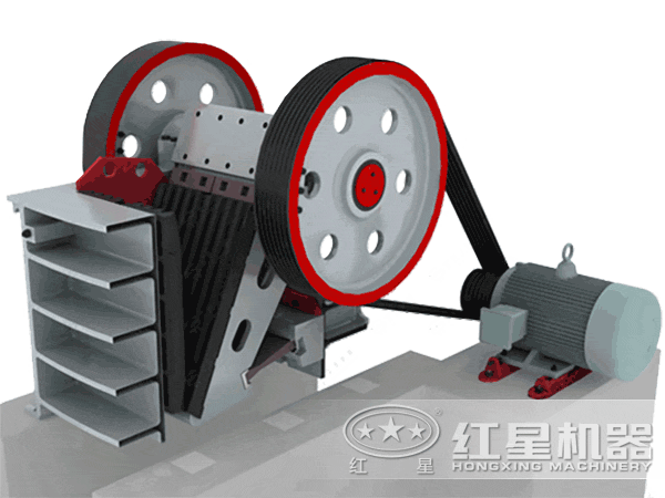 鄂式破碎機(jī)工作原理圖 鄂式破碎機(jī)工作原理圖