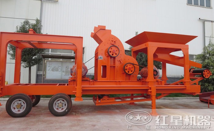 簡易式破碎站，搭載雙級錘式粉碎機(jī)