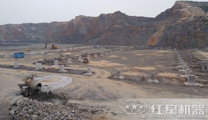 整理場(chǎng)地，地基打樁