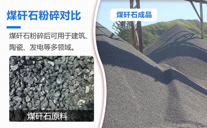 煤矸石粉碎前后對(duì)比 煤矸石粉碎前后對(duì)比