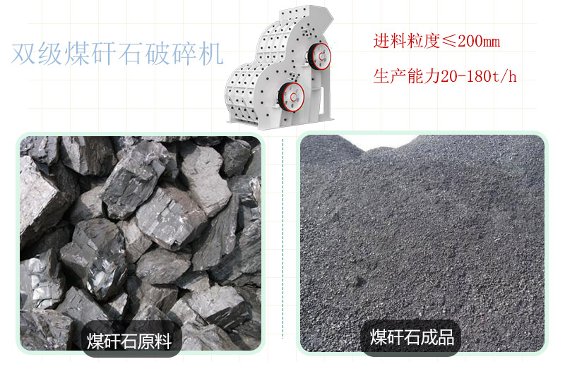 煤矸石物料加工前后對比 煤矸石物料加工前后對比