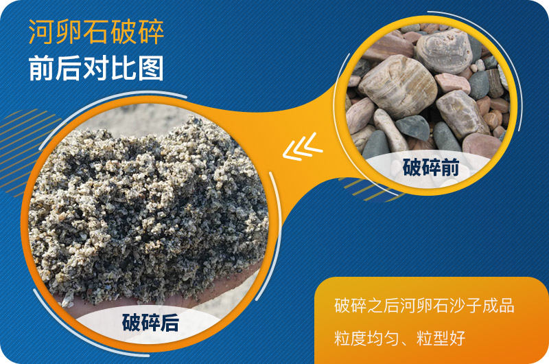 河卵石破碎前后對(duì)比圖 河卵石破碎前后對(duì)比圖