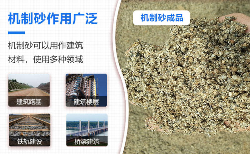 石頭加工成的沙子應用領域越來越多，前景大好