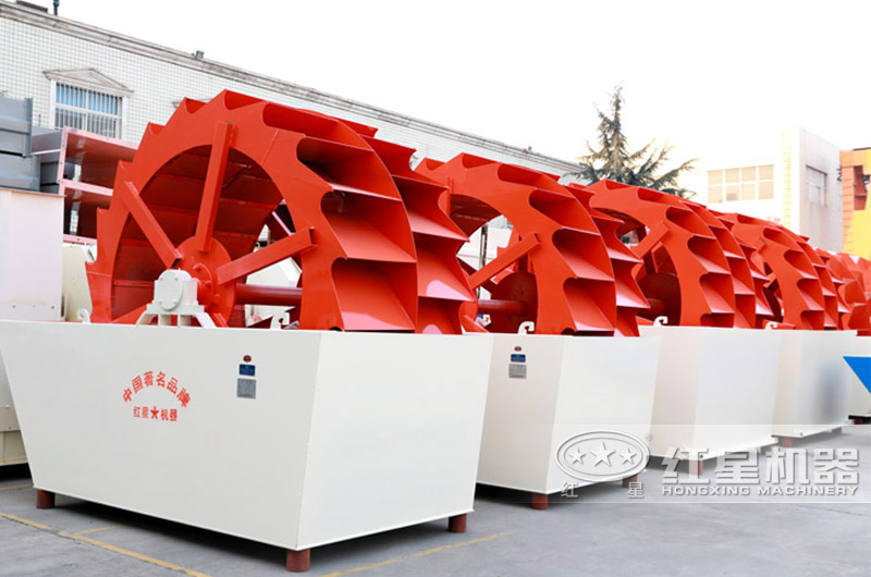 輪斗式洗砂機，洗凈度高達99%