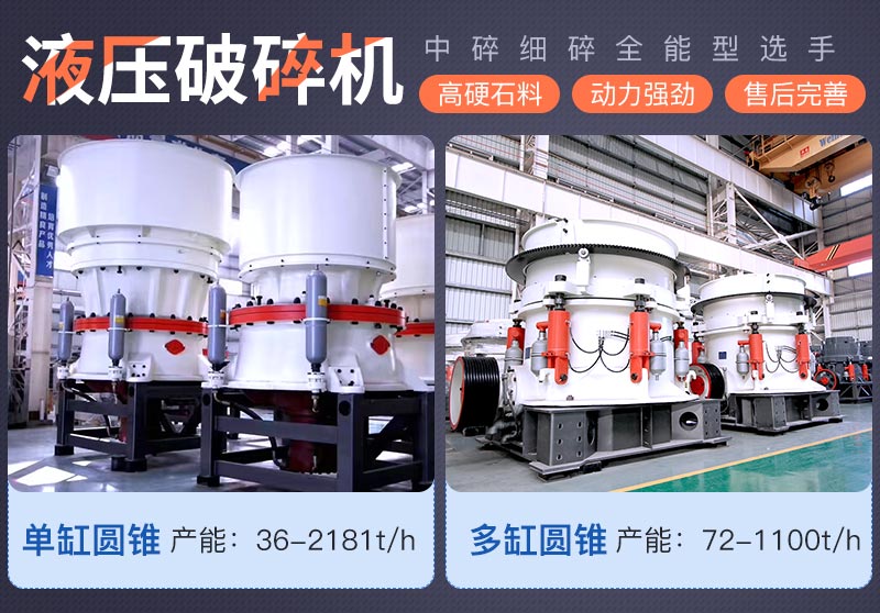 單缸和多缸液壓圓錐破碎機(jī) 單缸和多缸液壓圓錐破碎機(jī)
