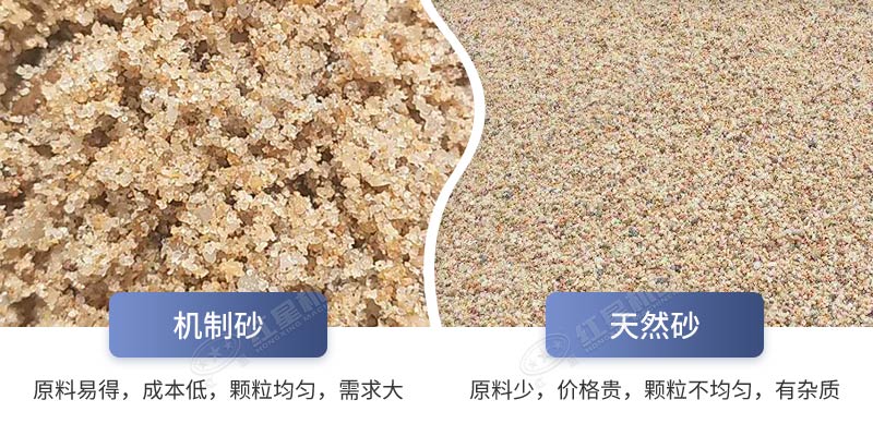 石頭粉碎沙子與河沙對比 石頭粉碎沙子與河沙對比